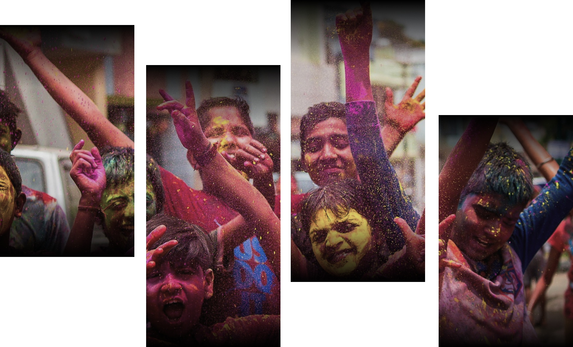 ホーリー祭りの様子