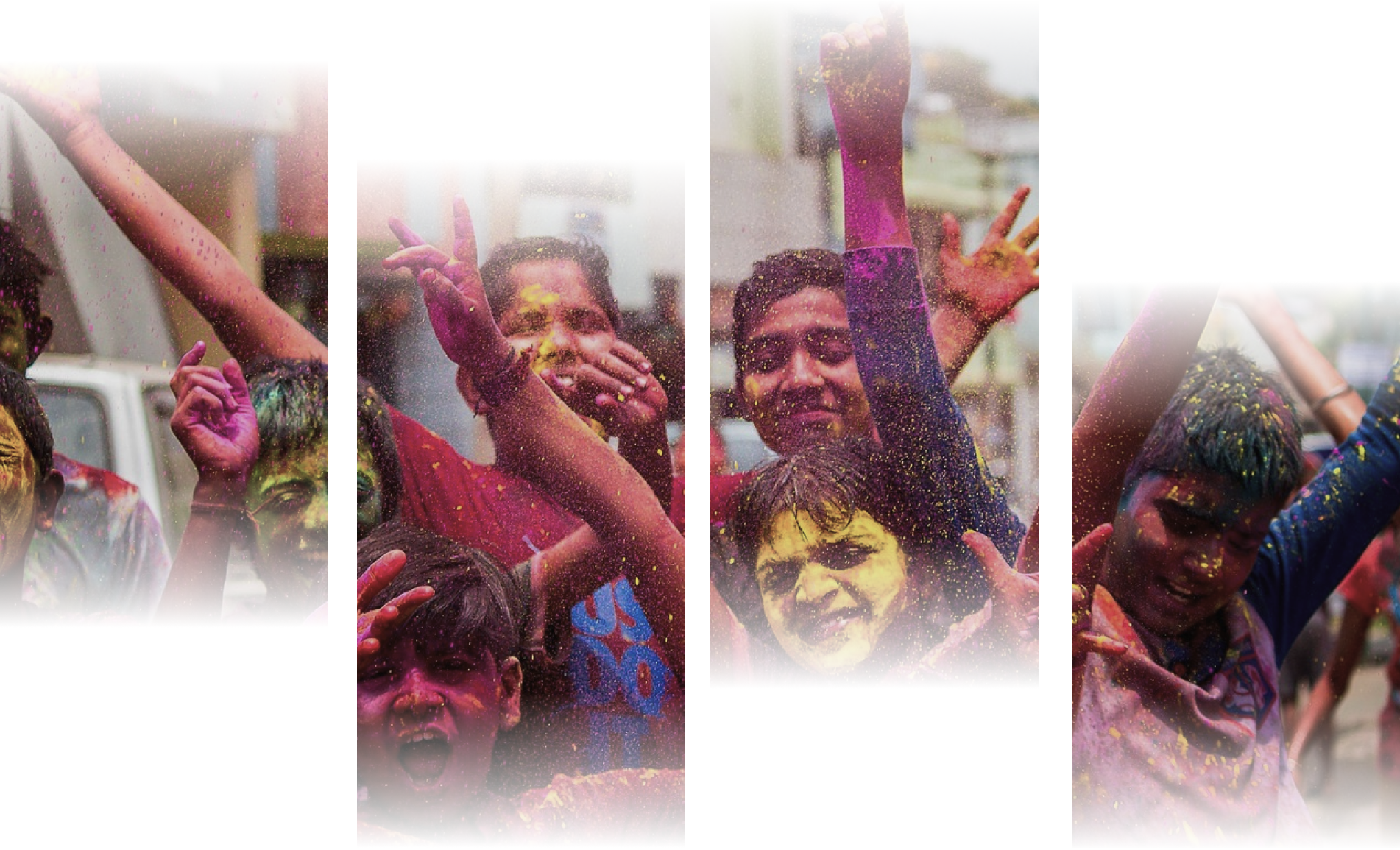 ホーリー祭りの様子